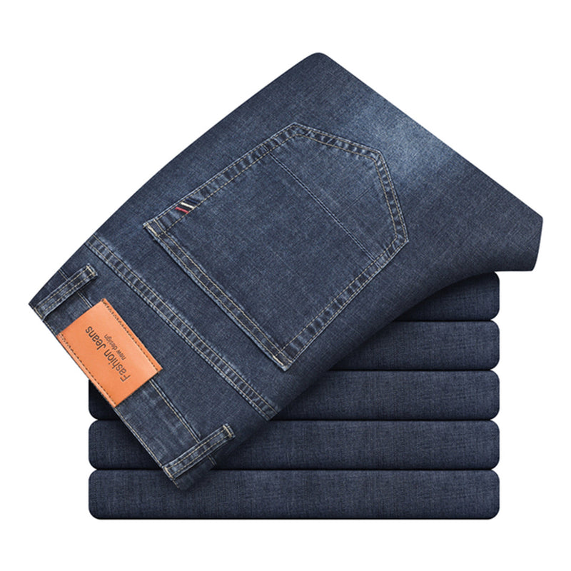 Behagelige rette passform-jeans for menn