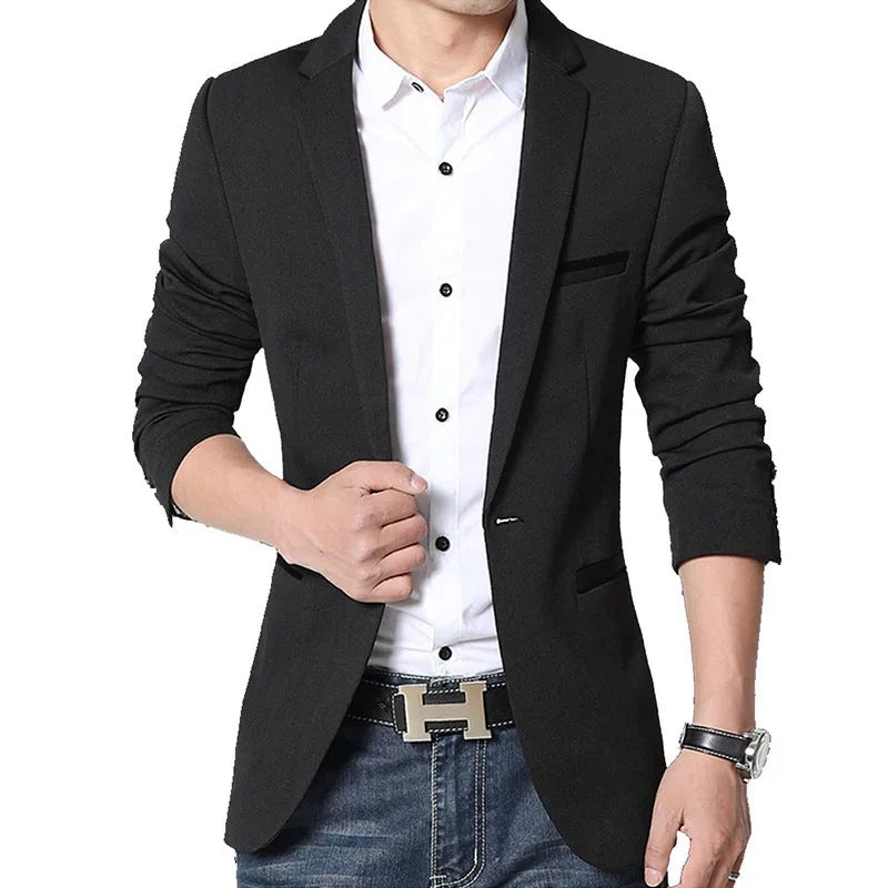 Elegant blazer for menn med slank passform