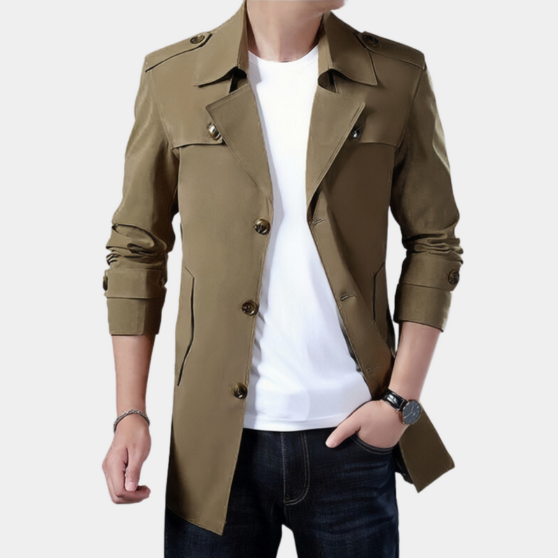 Elegant og varm trenchcoat for menn til enhver anledning