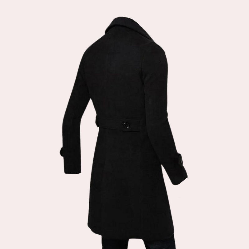 Elegant og varm dobbeltspent trenchcoat for menn