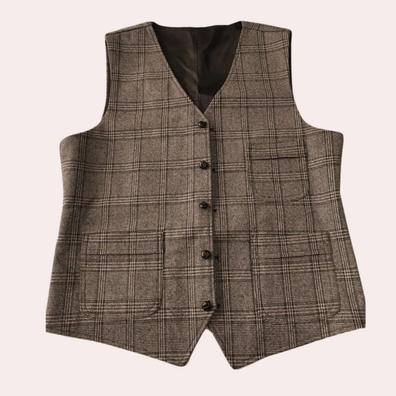 Elegant rutete vest for menn