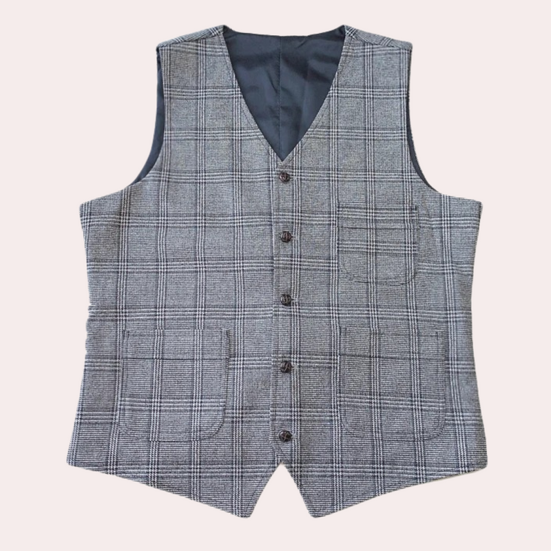 Elegant rutete vest for menn