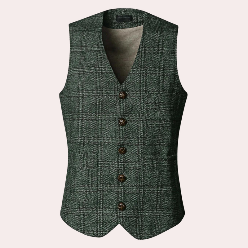 Elegant rutete vest for menn