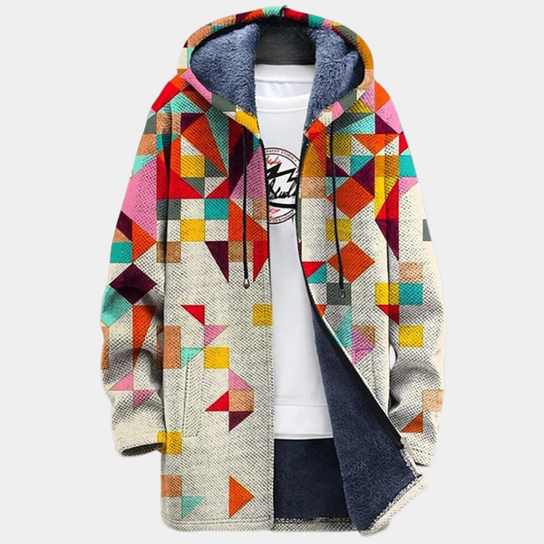 Fargerik og komfortabel retro cardigan