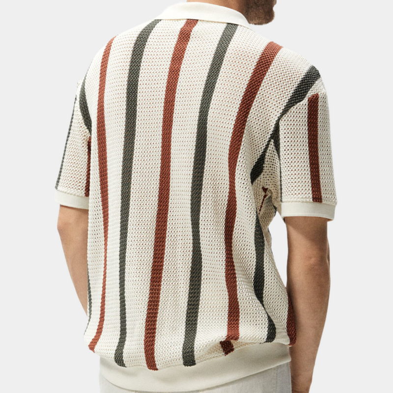 Elegant V-hals Strikket Polo for Behagelig Stil