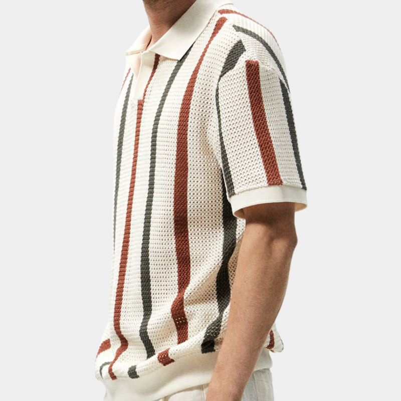 Elegant V-hals Strikket Polo for Behagelig Stil