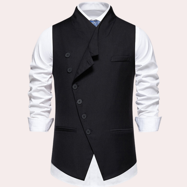 Elegant asymmetrisk vest for menn