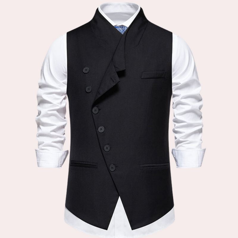 Elegant asymmetrisk vest for menn