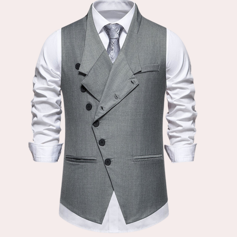 Elegant asymmetrisk vest for menn