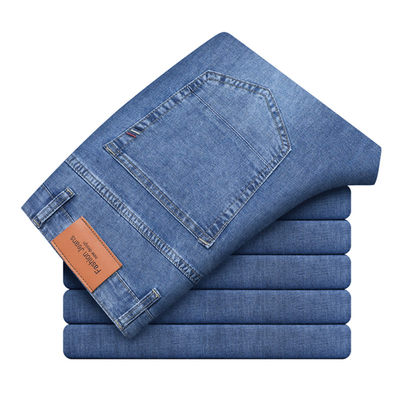 Behagelige rette passform-jeans for menn