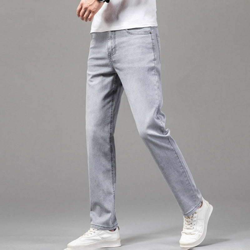 Behagelige rette passform-jeans for menn