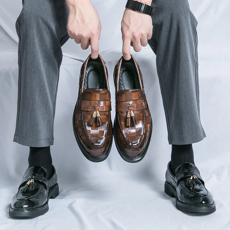 Elegant og komfortabel skinnloafers for menn