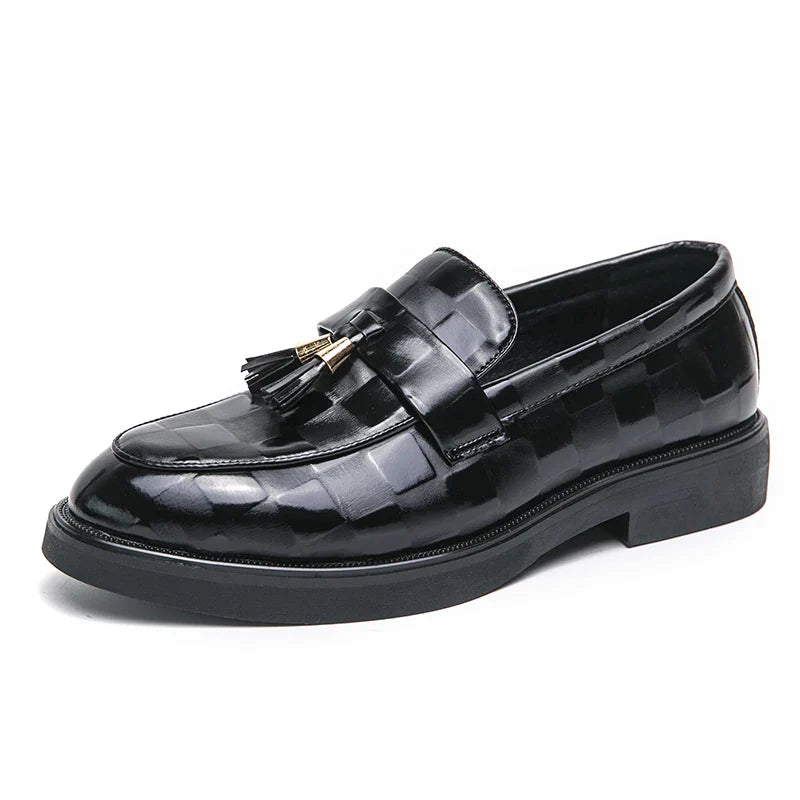 Elegant og komfortabel skinnloafers for menn