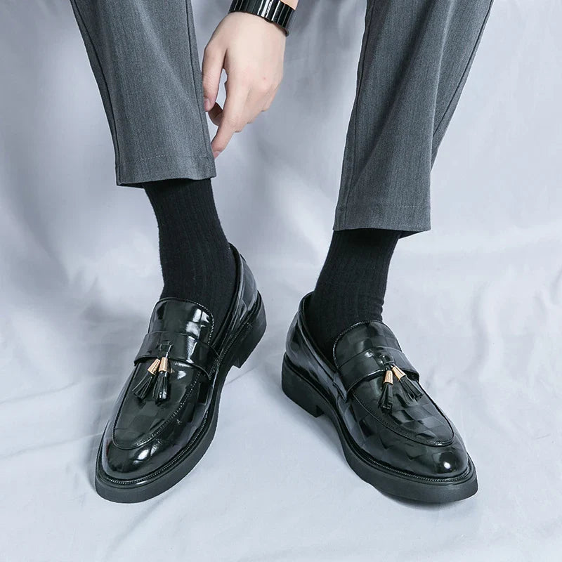 Elegant og komfortabel skinnloafers for menn