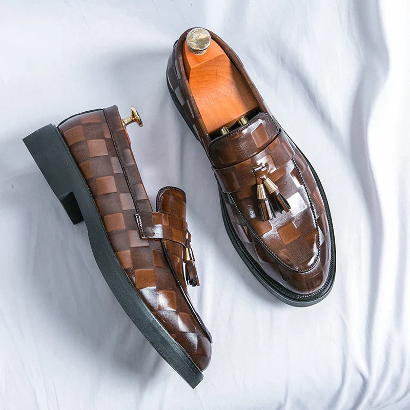 Elegant og komfortabel skinnloafers for menn