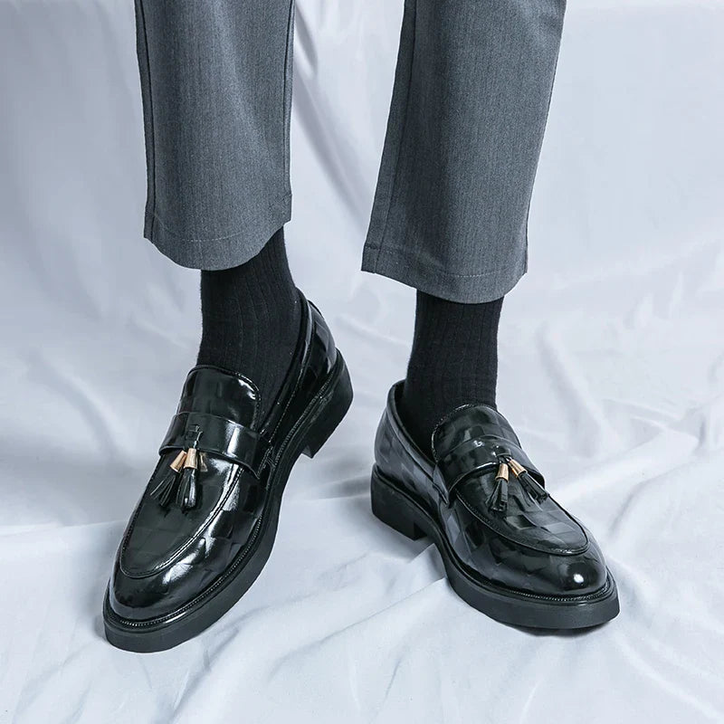 Elegant og komfortabel skinnloafers for menn