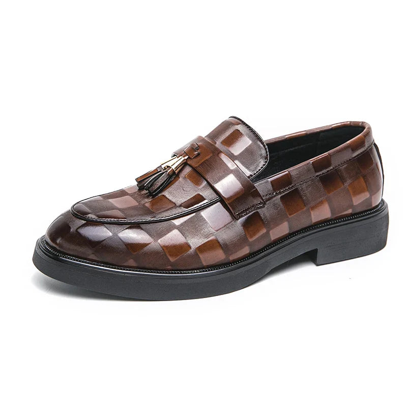 Elegant og komfortabel skinnloafers for menn