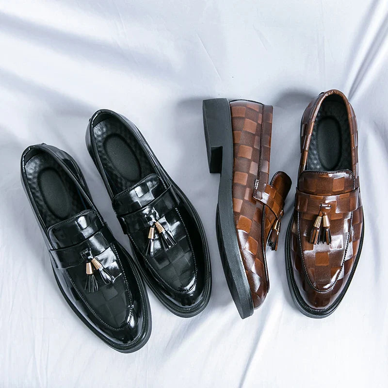 Elegant og komfortabel skinnloafers for menn