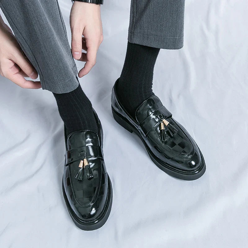 Elegant og komfortabel skinnloafers for menn