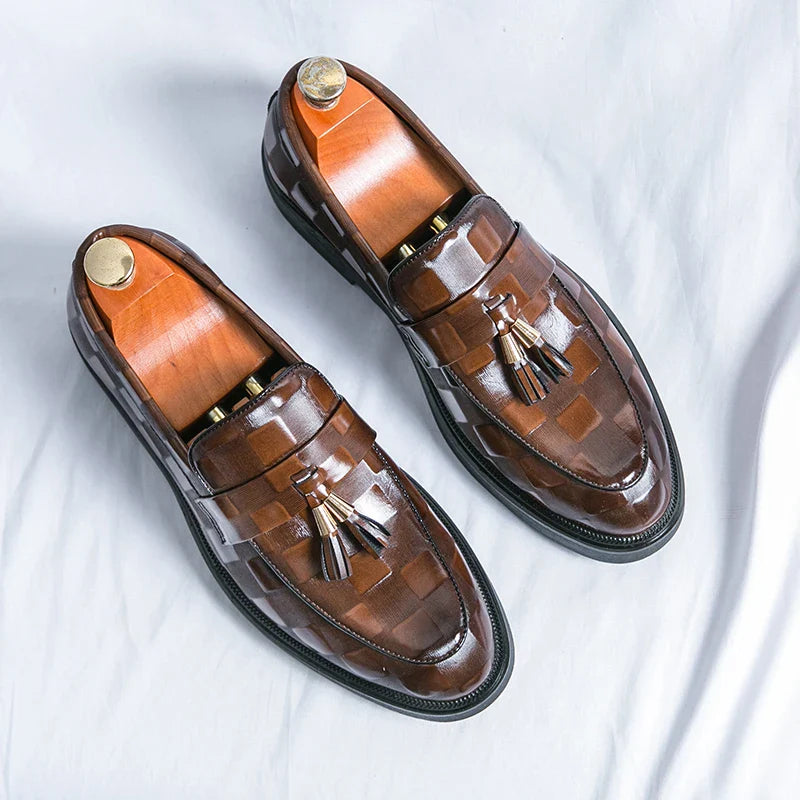 Elegant og komfortabel skinnloafers for menn