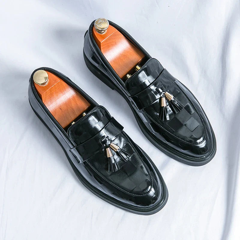 Elegant og komfortabel skinnloafers for menn