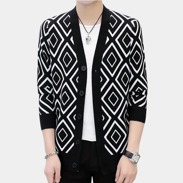 Elegant Cardigan for Menn i Mykt Materiale