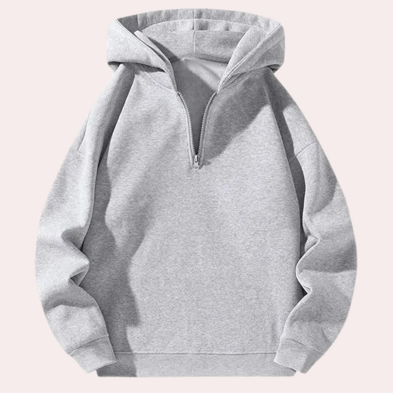 Varm og Komfortabel Vinter Hoodie med Glidelås