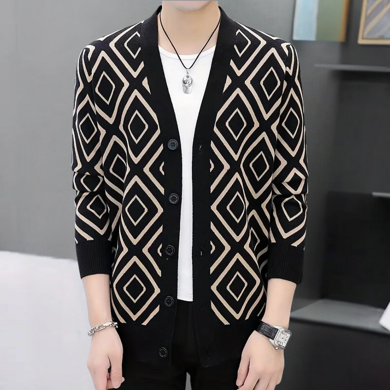 Elegant Cardigan for Menn i Mykt Materiale