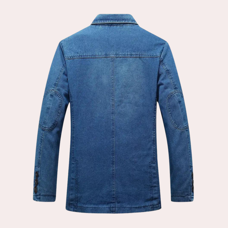 Stilig og Komfortabel Denim Blazer for Menn