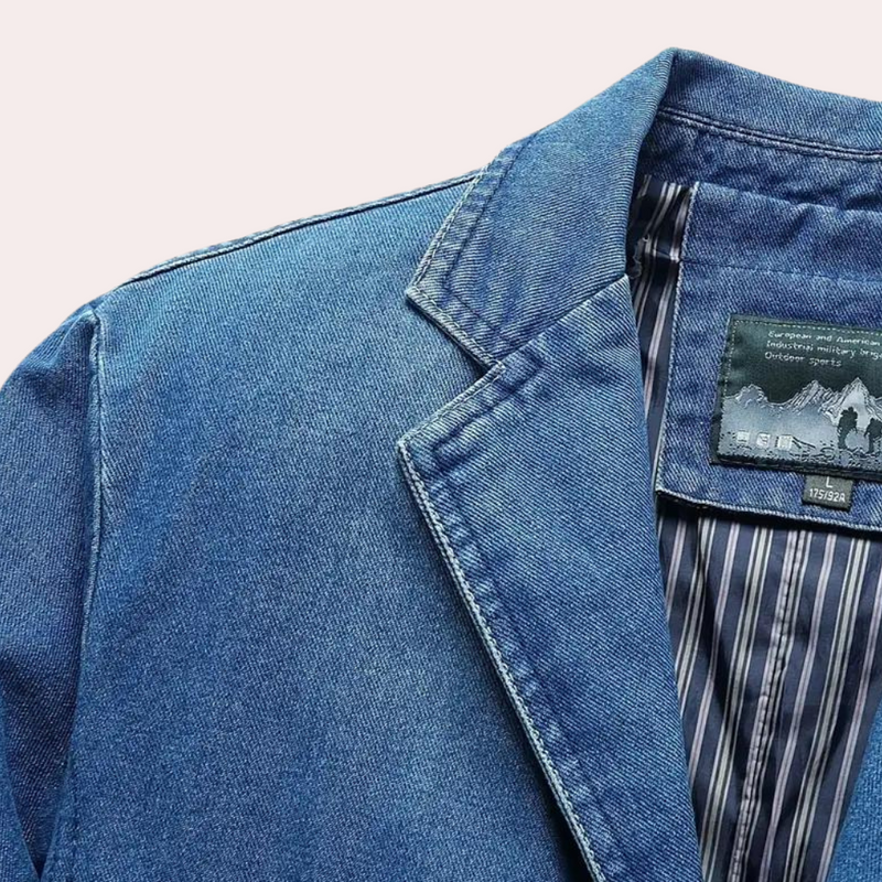 Stilig og Komfortabel Denim Blazer for Menn